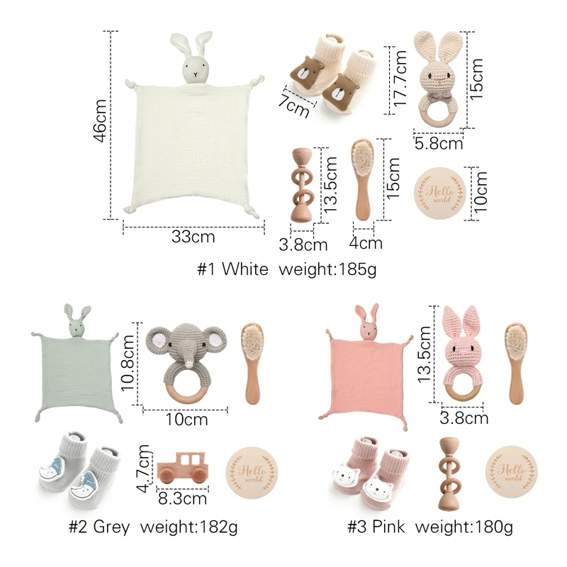 1set Baby Bath Set Cotton Towel Blanket Brush Socks for Kids Toy Crochet Rattle Set Box Christmas photography accessories Gifts 1 Sa69d4db4856b4c0b82ec2026e165a1f5k