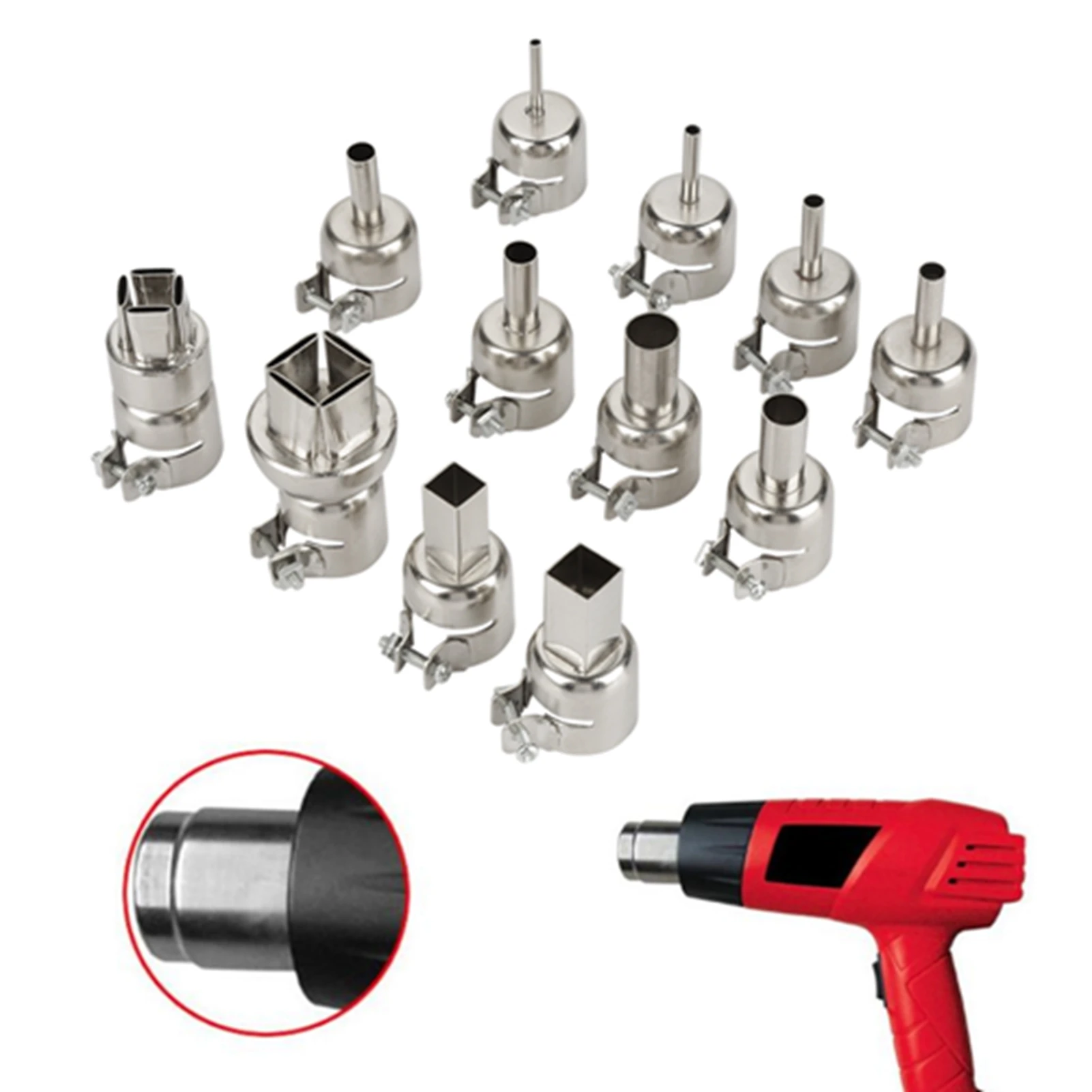 Heat Nozzles Kit For 850 Hot Soldering Station Rep Tool Accessory Hot Nozzle Soldering Station Nozzle