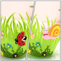 4Pcs Easter Colorful Baskets Non Woven Fabrics Candy Baskets Small Fabric Basket Storage EasterDecoration 2