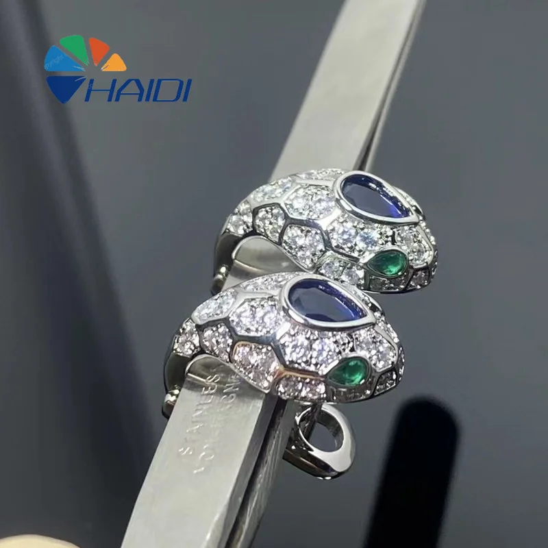 

Новые серьги BV из серебра S925 пробы с зеленым глазом и голубым верхом, змея, агат, Fritillaria, минималистичные модные праздничные подарки