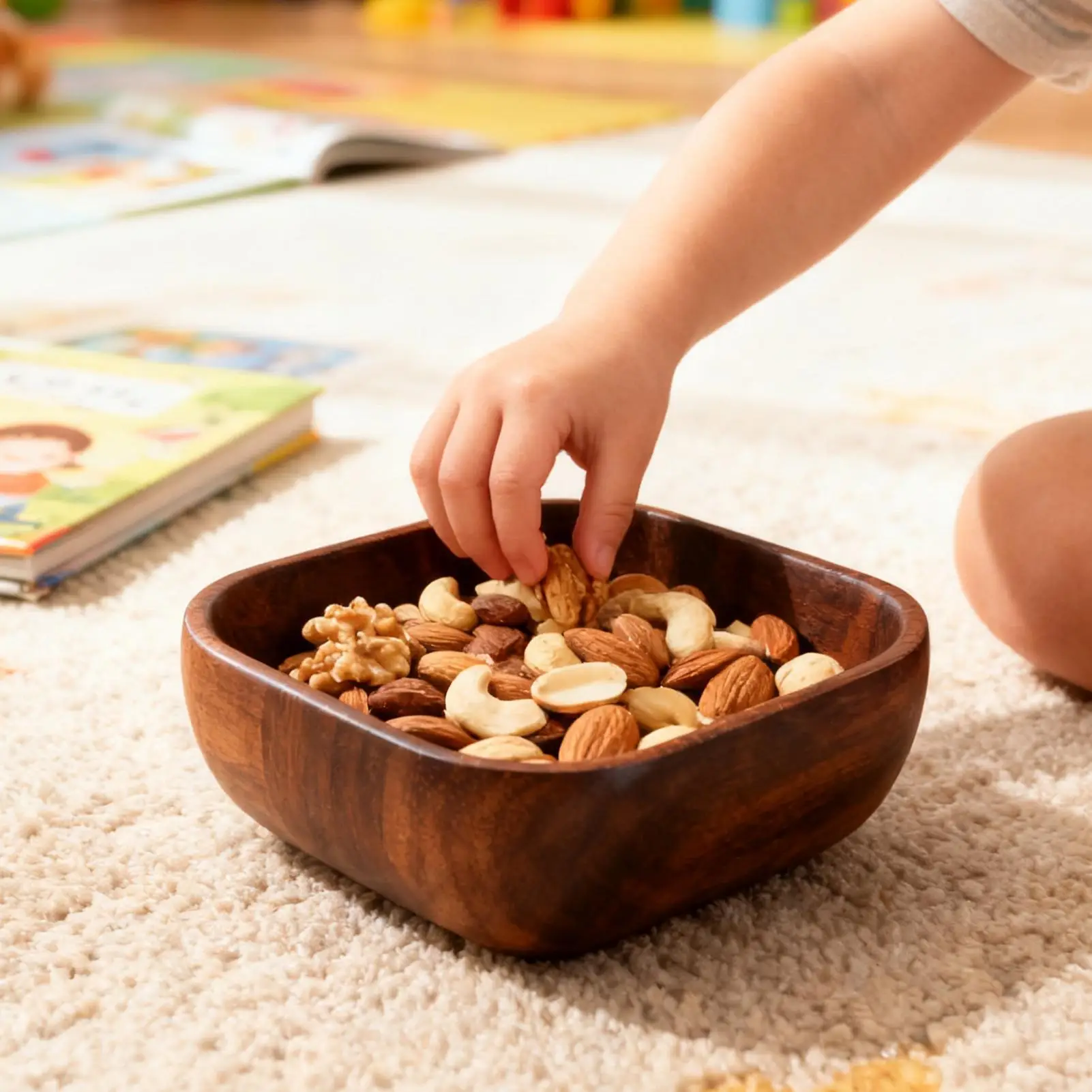 Fruit Bowl Nuts Serving Tray Container Salad Serving Bowl For Bread Appetizers Dips Sauce Candy Desserts Sandwich Cherries