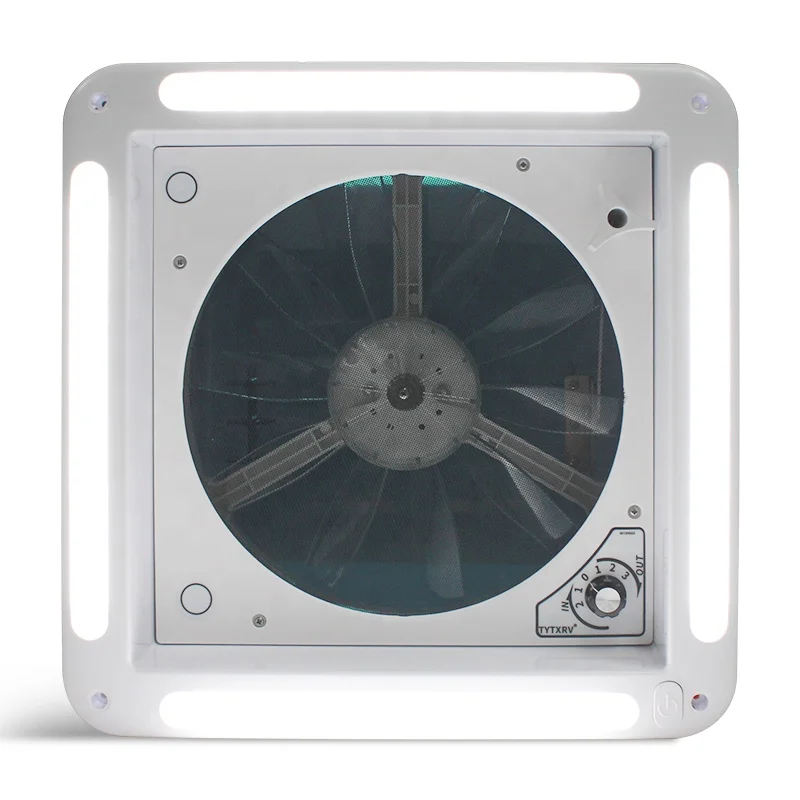 

Camper Trailer motor home 14'' UV Resistance 3 Speeds 420mm Manual Control with LED light Motorhome RV Roof Vent