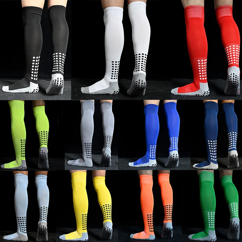 Breathable Women Knee Men Socks Non-Slip High Soccer Towel Bottom Cycling Hiking Sports Training Long Football Socks