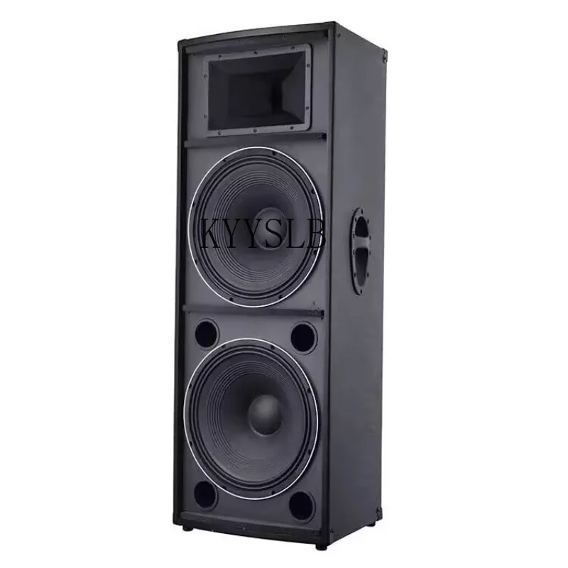 KYYSLB PVC Professional Double 15 inch Stage Performance Audio T1515 Outdoor High Power Bass Speaker