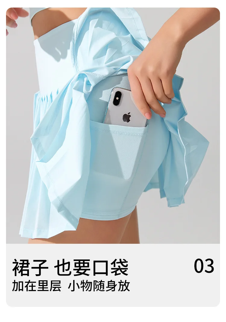 Pleated Tennis Skirt for Women with Pocket Shorts Women's High Waisted Lightweight Athletic Golf Skorts Skirts with Lining