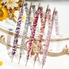 5Pcs/set Nail Art Dotting Pen Crystal Beads Handle Dual-ended Drawing Painting Rhinestones Picking Tools Manicure Nail Dot Pen 5