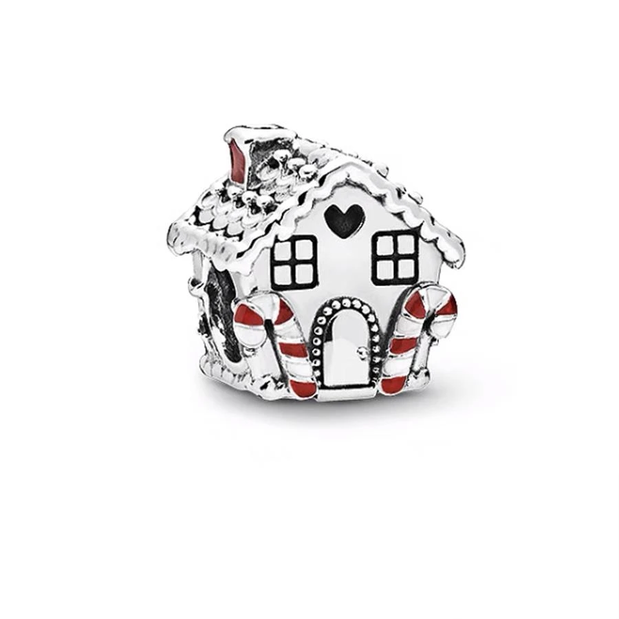 925 Sterling Silver Beads Charms Happy Heart House Padlock Key Dangle Charm Bead For Women Fashion Jewelry