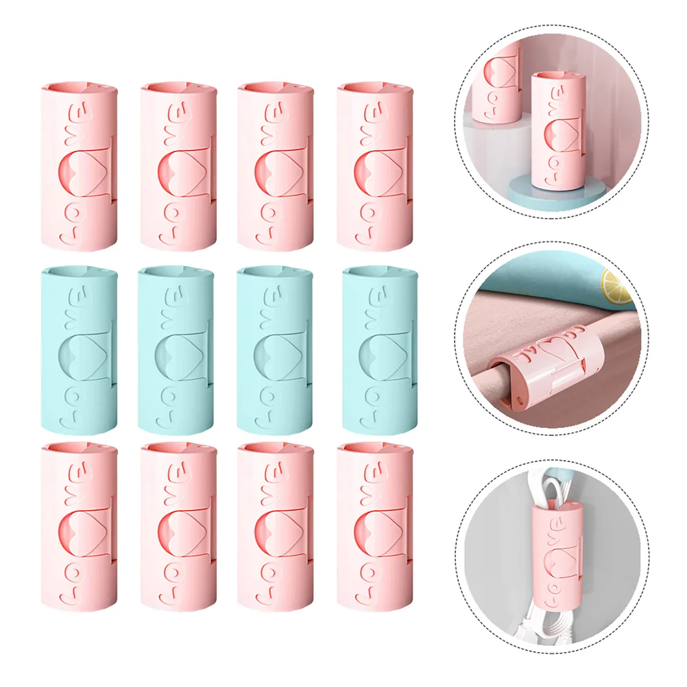 

12 Pcs Sheet Holder Household Quilt Clips Sofa Mat Clamps Fixer Non-slip Bedding Bag Cover Abs Food Sealing