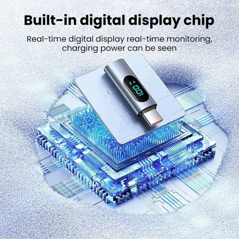NNBILI 100W USB 타입 C-USB C 어댑터 LED 5A 고속 충전 OTG 컨버터 (맥북, 아이패드 프로, 아이폰17, 노트북용)