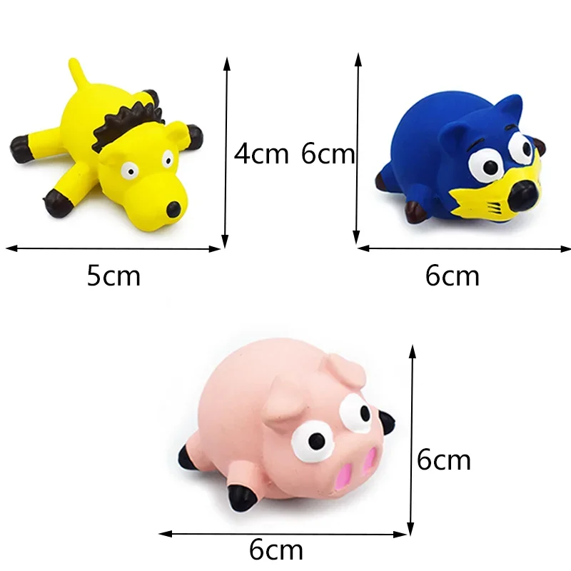 Dog Squeaky Rubber Toys Dog Latex Chew Toy Puppy Sound Toy Animal Bite Resistant Train Pet Supplies For Small Medium Large Dog 2