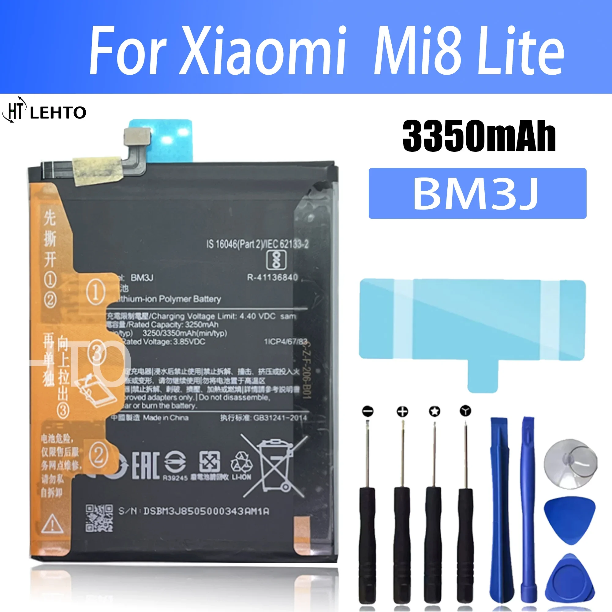 

100% Оригинальный аккумулятор BM3J для MI 8 LITE мобильный телефон с высокой емкостью, сменные батареи, батарея