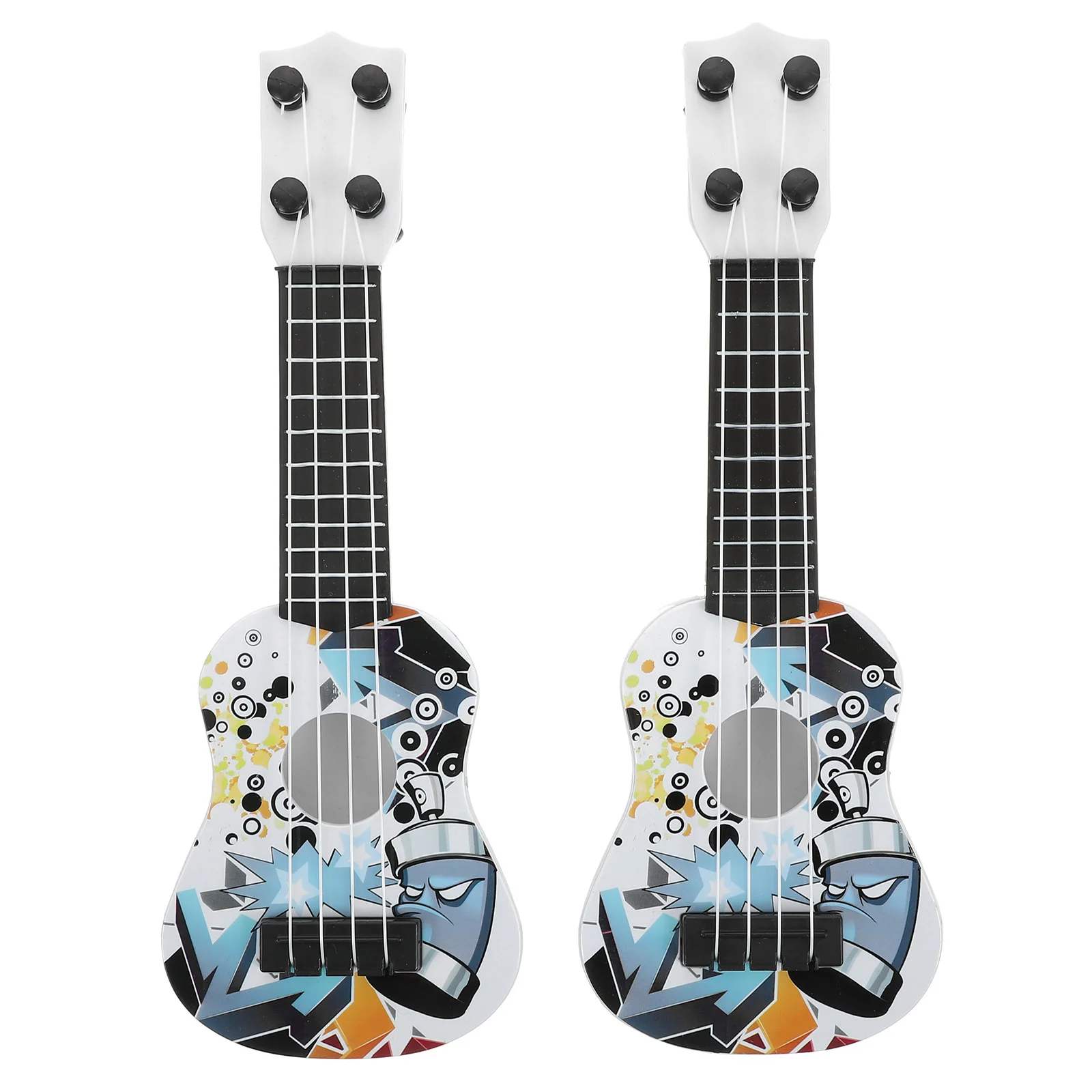 

2 Pcs Sax Young Girls Mini Simulation Guitar Learning Toy Miniature Instrument Cognitive Children Funny Plastic Musical