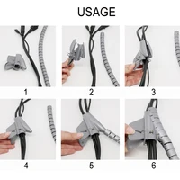 2m 8/10/16/22mm Cable Cover Protector Wire Desk Organizer Computer Cord Protective Bite Tube Clip Management Tools Spiral Winder 3