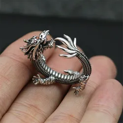 Gothic Punk Dragon Ring: Retro Viking Animal Adjustable Jewelry Gift - Resizable (C025)