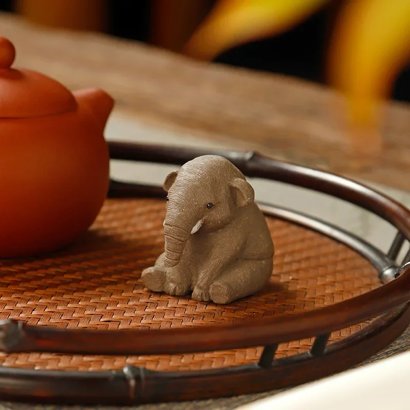 Tea Pet Ornaments Chinese Tea Pets Tea Ceremony Kung Fu Clay Color Changing Small Figures Tea Pet Pet Accessories Chinese Set Kung Fu