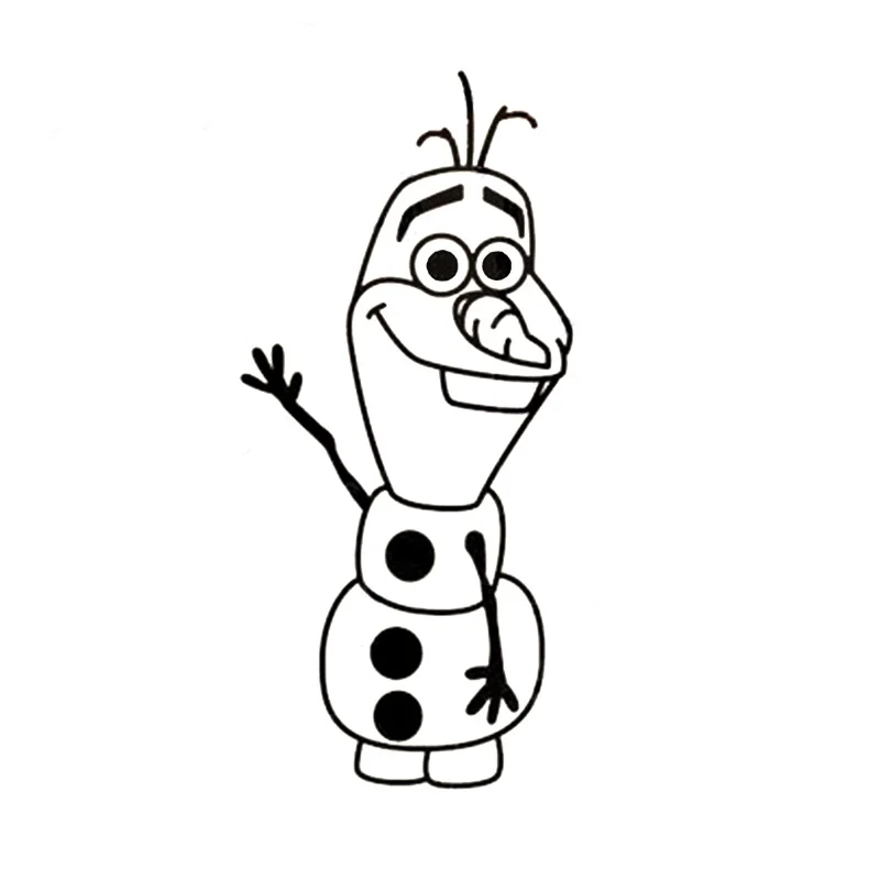 

Freezing Olaf Said Hello Car Stickers Funny Vinyl Decals For Motorcycles Black/Silver,15cm*7cm