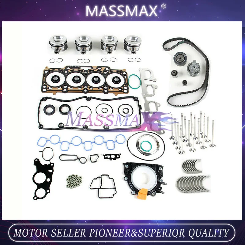2.0Tdi Enigne Guarnizioni Della Testata Del Cilindro Kit Guarnizioni E Pistone Amp & Amp Per Audi A4-6 Vw Amarok Beetle Skoda Seat