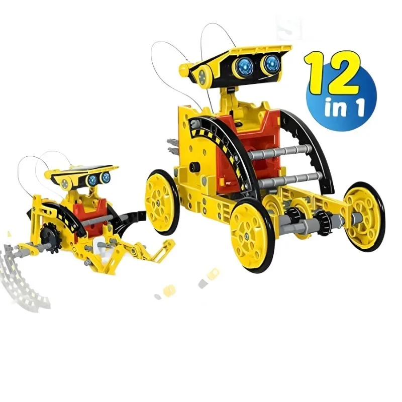Kids DIY Assembly 12-in-1 Solar Powered Robot Educational Fun Science Smart Toy From Mainland China 1Set