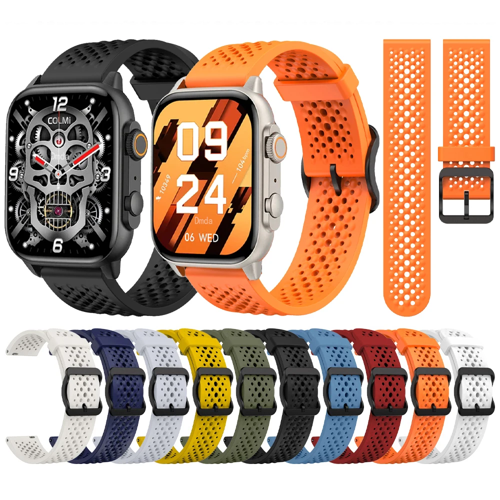 Silicone Sport Watchband Replacement Strap - 22mm Accessory Bracelet