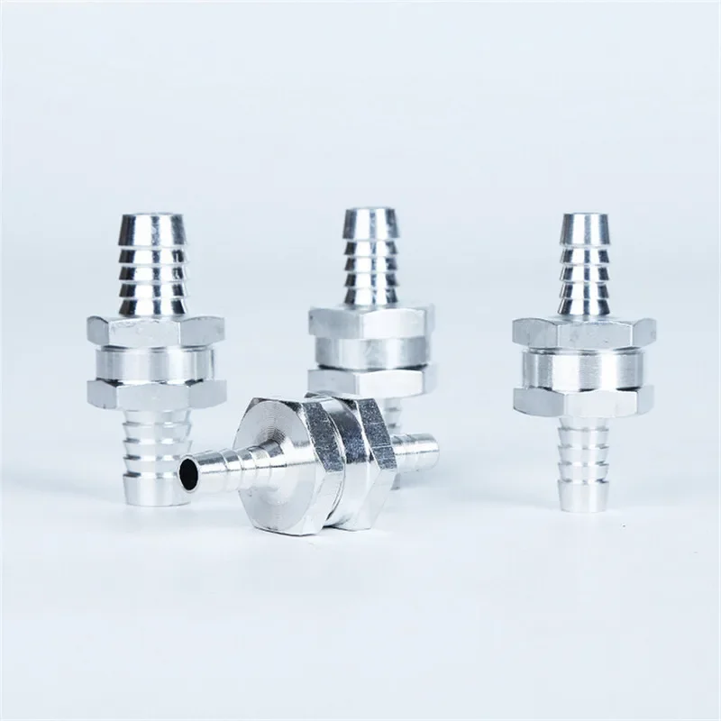 1pc Car Fuel One-way Check Valve 6/8/10/12mm Aluminium Gasoline Diesel Fuel Pump One-Way Check Valve Non-Return for Car Boat