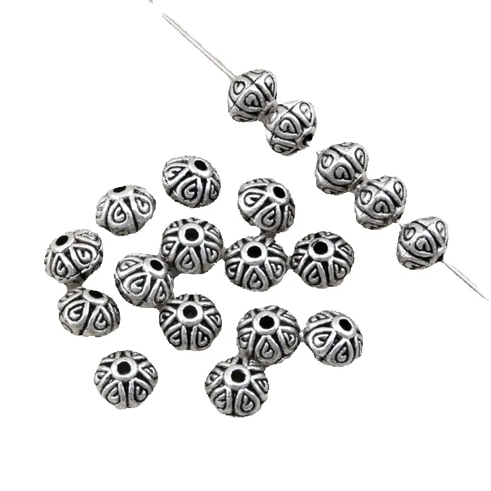 

30Pcs Alloy Smooth Round Spacer Beads For Jewelry DIY Making