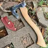 QX-D7 New Viking Battle Axe Padded Camp Battle Axe Chopping Wood Tree Axe All Steel Forged Axe Head 3