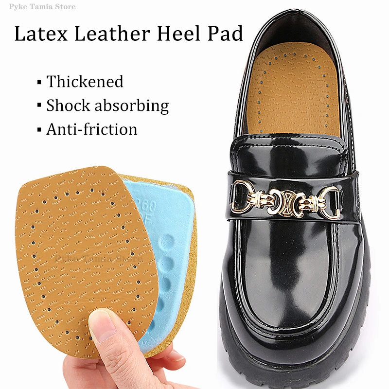Shoe Insoles Heel Patch Insole Heel Insoles Heel Cushion Insole Latex Leather Heel Insoles Pads Thickened Shock-absorbing