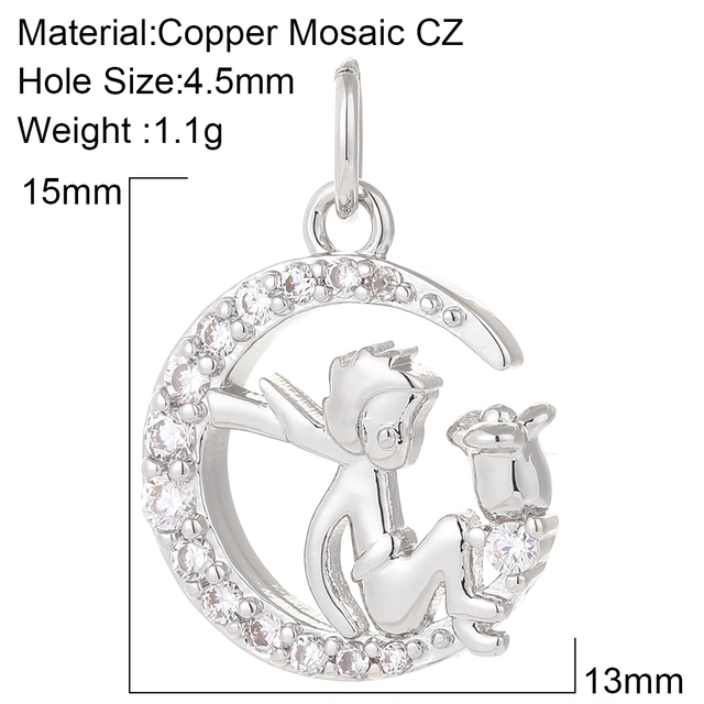 Moon Pendant Charms for Jewelry Making Charm Designer Jewelry Charms for Earrings Necklace Bracelet Handmade High Quality