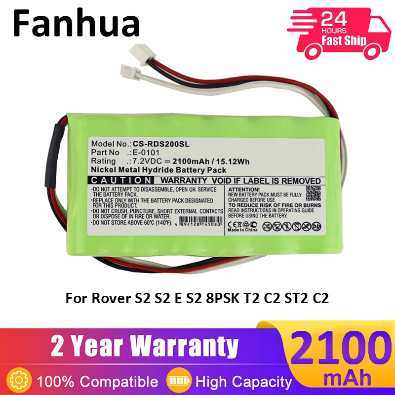 Fanhua Battery for Rover S2 S2 E S2 8PSK T2 C2 ST2 C2 Measurer Scout Master Fast 2100mAh / 15.12Wh 7.2V E-0101 BAT-PACK-DS8