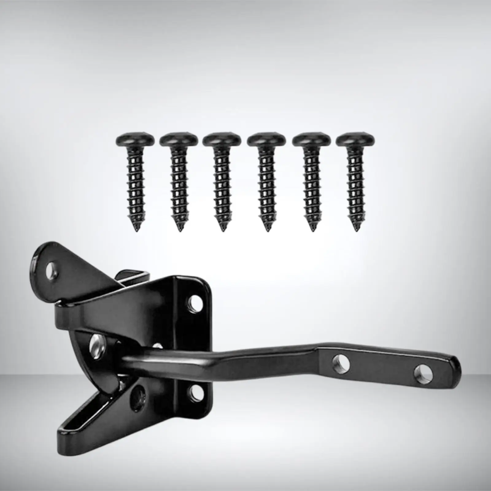 Door Latch Heavy Duty Fence Gate Latch Self Locking Spring Loaded Post Mount Hardware For Wooden Fence Courtyard Outdoor Barn Doors Shed
