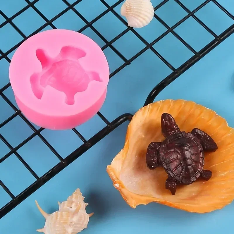 3D 거북이 비누 금형 실리콘 금형 DIY 양초 금형 실리카 젤 금형 주방 케이크 베이킹 장식 도구