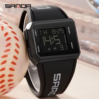 SANDA Brand Men's Digital Watch Chronograph Sport Electronic Bracelet 50M Waterproof Men Wristwatch Alarm Clock Mens Watches 2