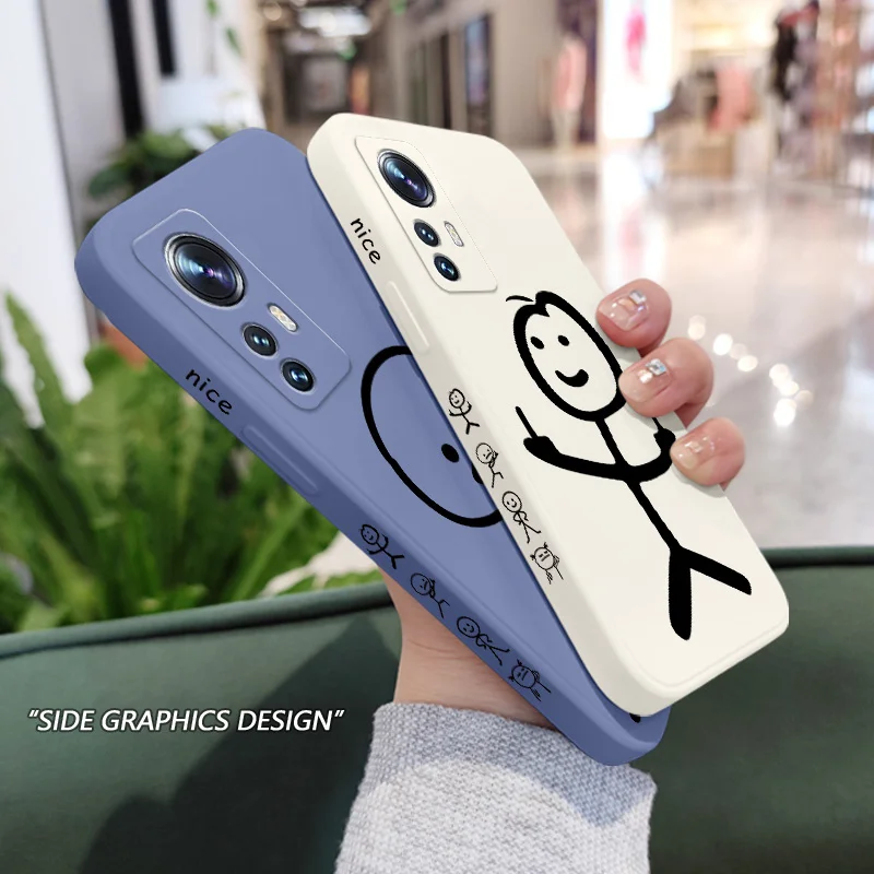 Line Man Liquid Silicone Phone Case for Xiaomi - Premium Protection and Style
