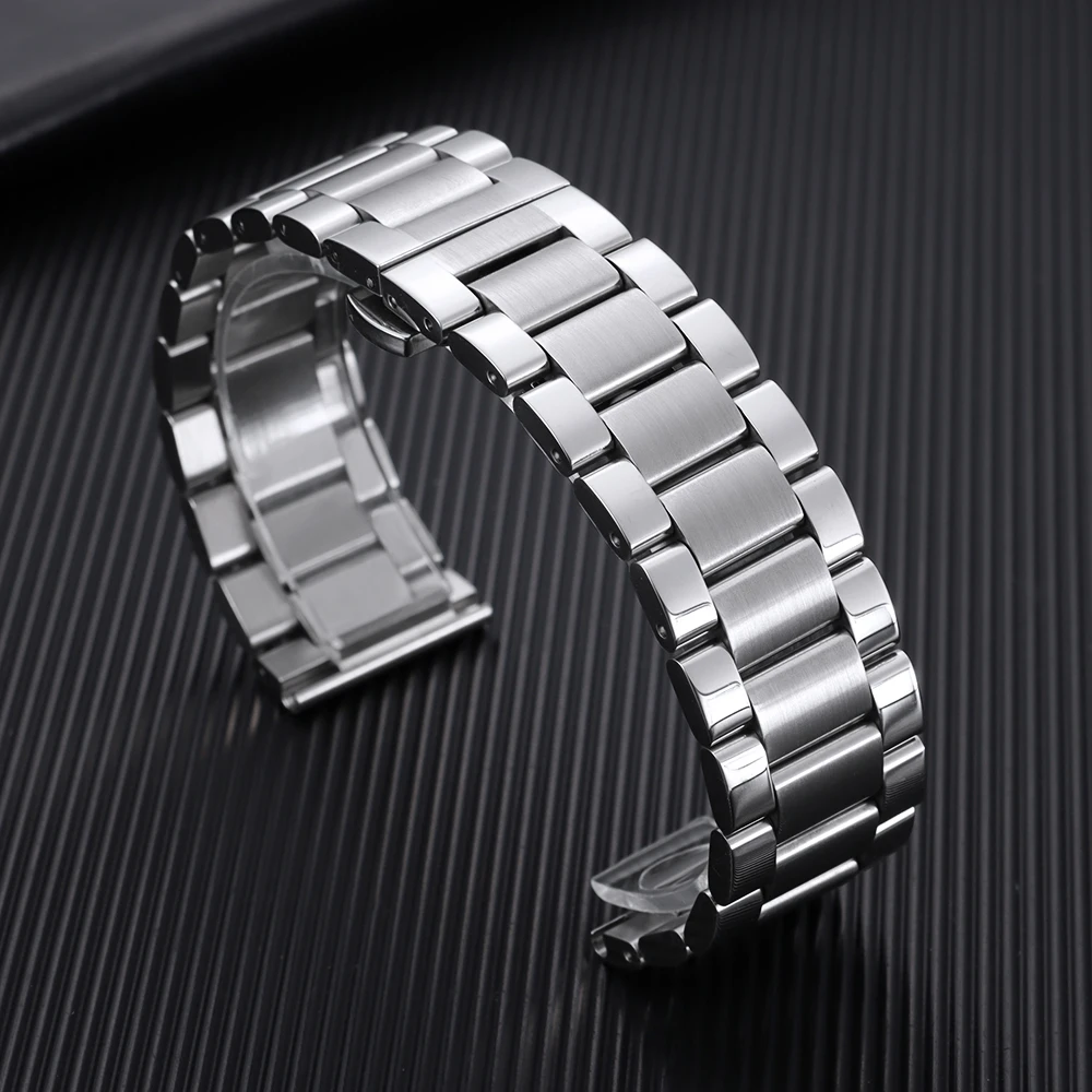 Stainless Steel Solid Metal Watchband Bracelet with Tool