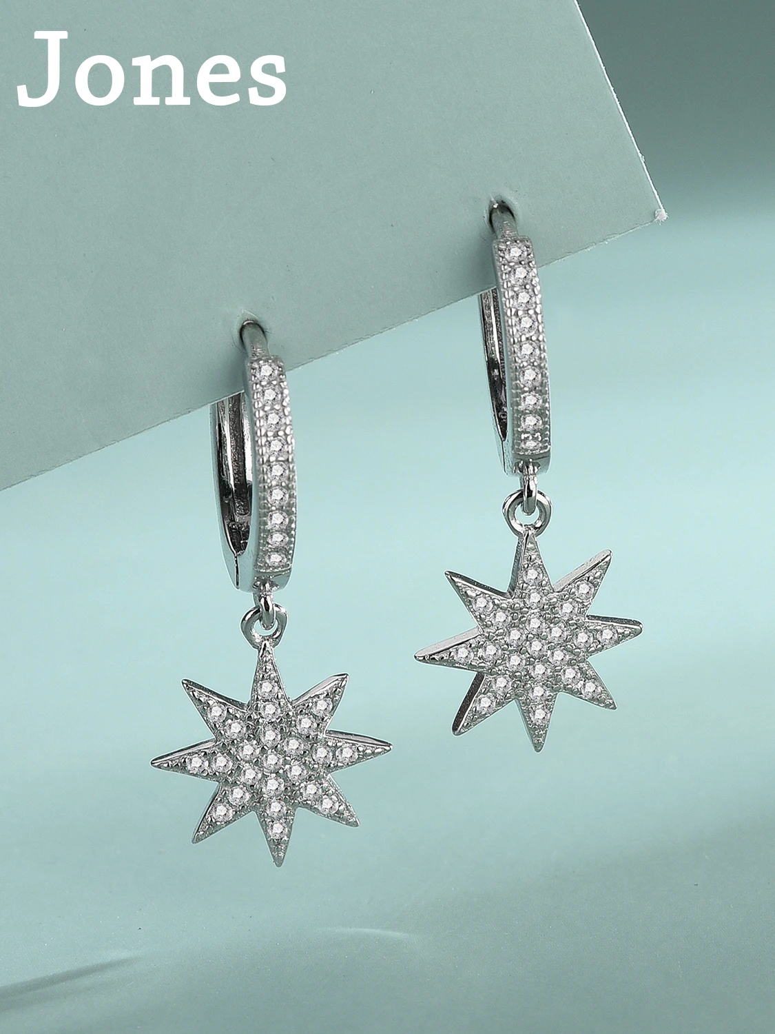 

Japan And South Korea Temperament Short Section Rice Word Earrings Female S925 Sterling Silver Sweet Flowers Snowflakes