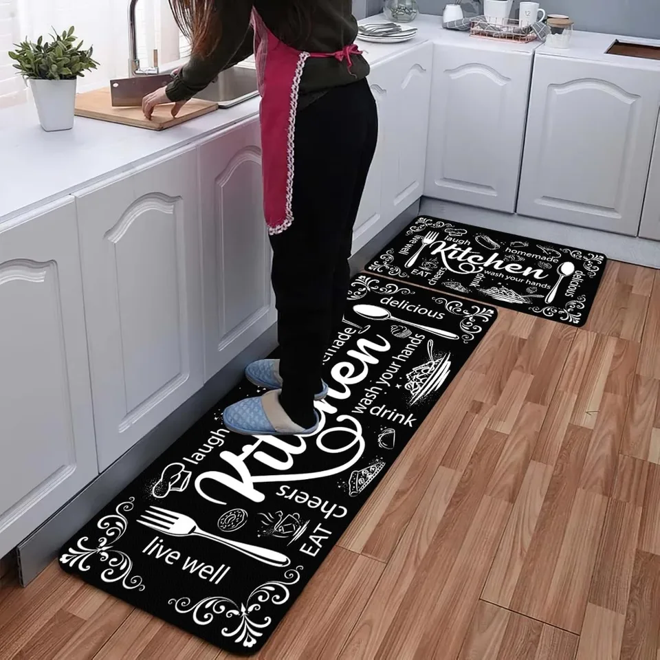 Cushioned Non Slip Kitchen Mats Set of Three