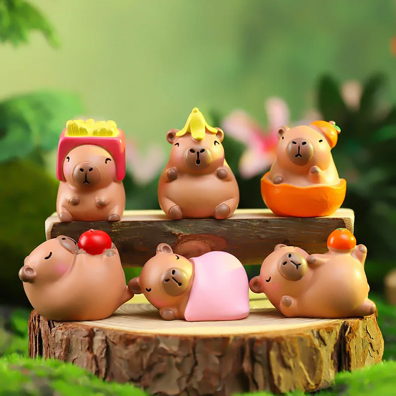 New Capybara Blind Box Simulation Mini Capibara Action Figures Doll Children Birthday Christmas Gift