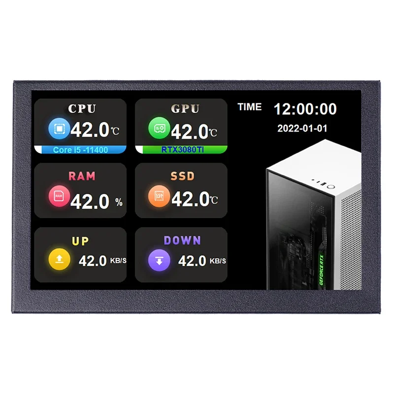 5 Inch IPS Type-C Secondary Screen Computer LCD Monitor Display USB Dynamic Sub-Screen Support Vertical Freely AIDA64 computer lcd monitor