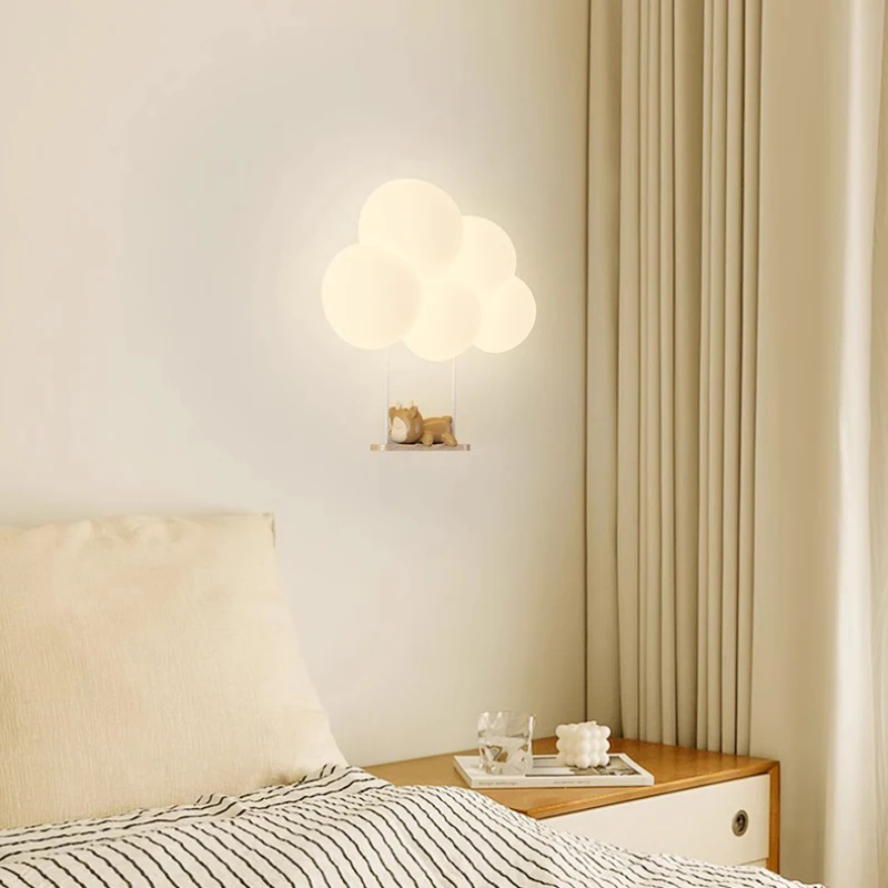 Minimalist Children's Room Wall Lamps Cute Monkey Rabbit Cloud Lamp LED Warm Princess Room Boy Girl Bedroom Bedside Wall Lights led wall lamp,wall sconces light,wall lamp
