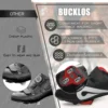 BUCKLOS for LOOK Keo Cleats Float Road Cycling Shoes Pedal Cleats for Look Keo Bike Self Locking Pedal Plate 4.5/9 Degree 1/2pc 2