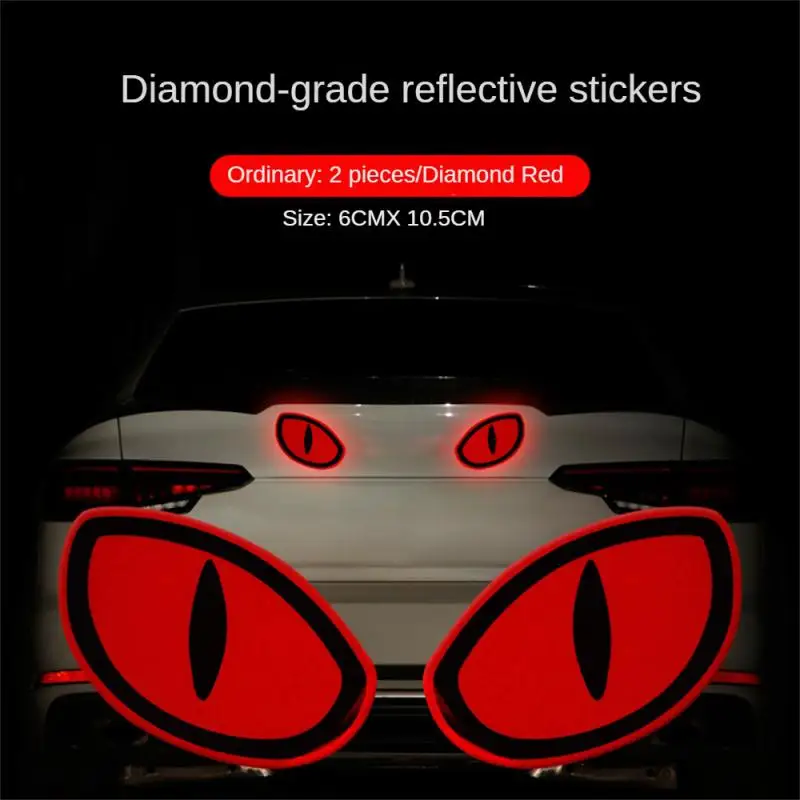 

Cat's Eye Shape Reflective Stickers Safety Warning Reflective Stickers Safety Tips Reflective Stickers Car Body Protect Stickers