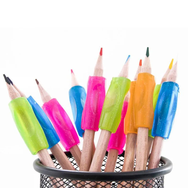 Learning Partner Children Students Stationery Pencil Holding Practise Device For Correcting Pen Holder Postures Grip 4Pcs/lot