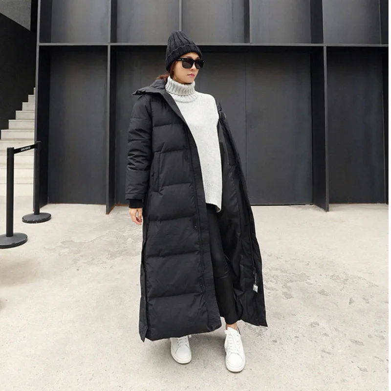 

Ropa Para Mujer 2023 New Women Winter Long Coat Parka Hooded Warm Style Outwear Feminino Cotton Clothing Korean Loose Fashion