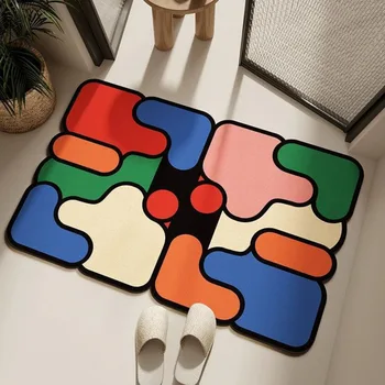 Tappetino da bagno in terra diatomea Tappetino antiscivolo assorbente ad asciugatura rapida per bagno WC Decorazioni per la casa facili da pulire Design puzzle 1