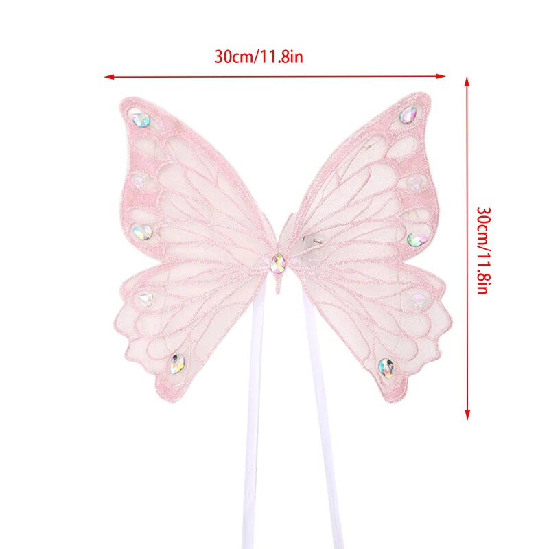 Valentine's Day Cake Topper Decoration Handmade Big Butterfly Insert Queen Mother Happy Birthday Love Led Light Baking Supplies
