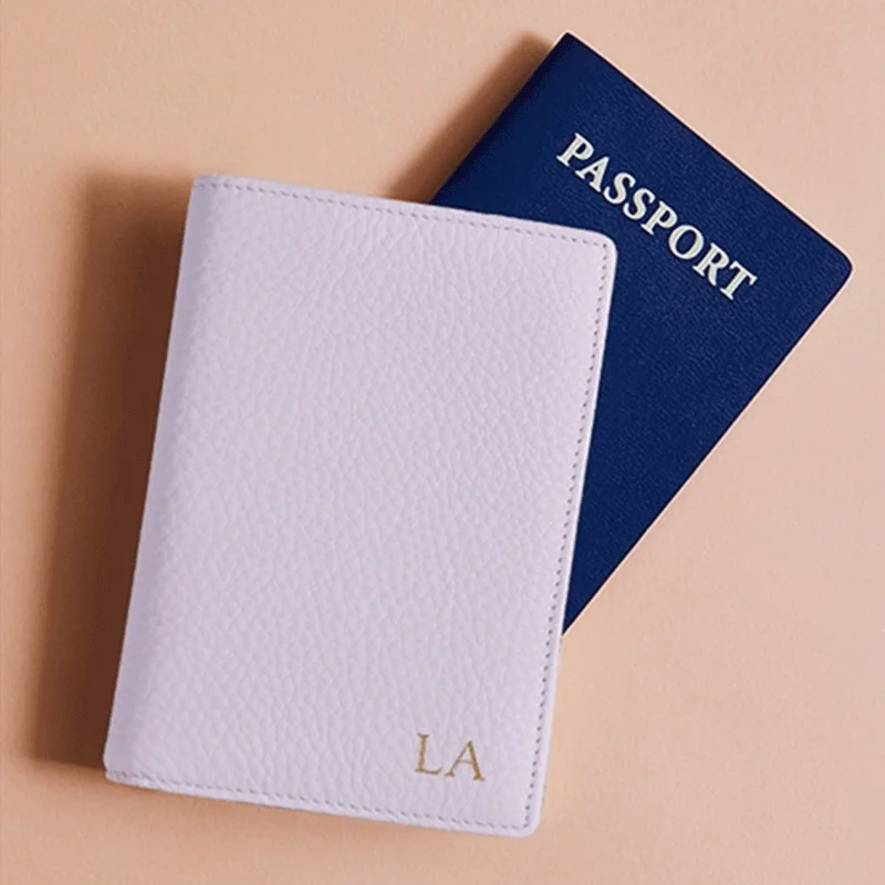 Passport Cover Personalization Passport Holder Cow Leather Pebble Passport Cover Portable Boarding Cover Travel Accessories Travel Bag