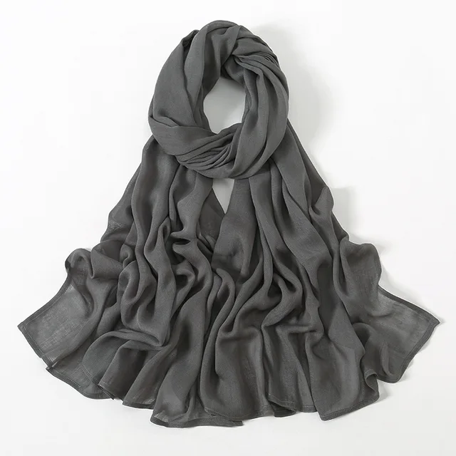 Nouveau Hijabs musulmans pour femmes écharpe mince châles unis Femme Musulman doux Viscose rayonne foulard islamique Turban bandeau 190x85 cm
