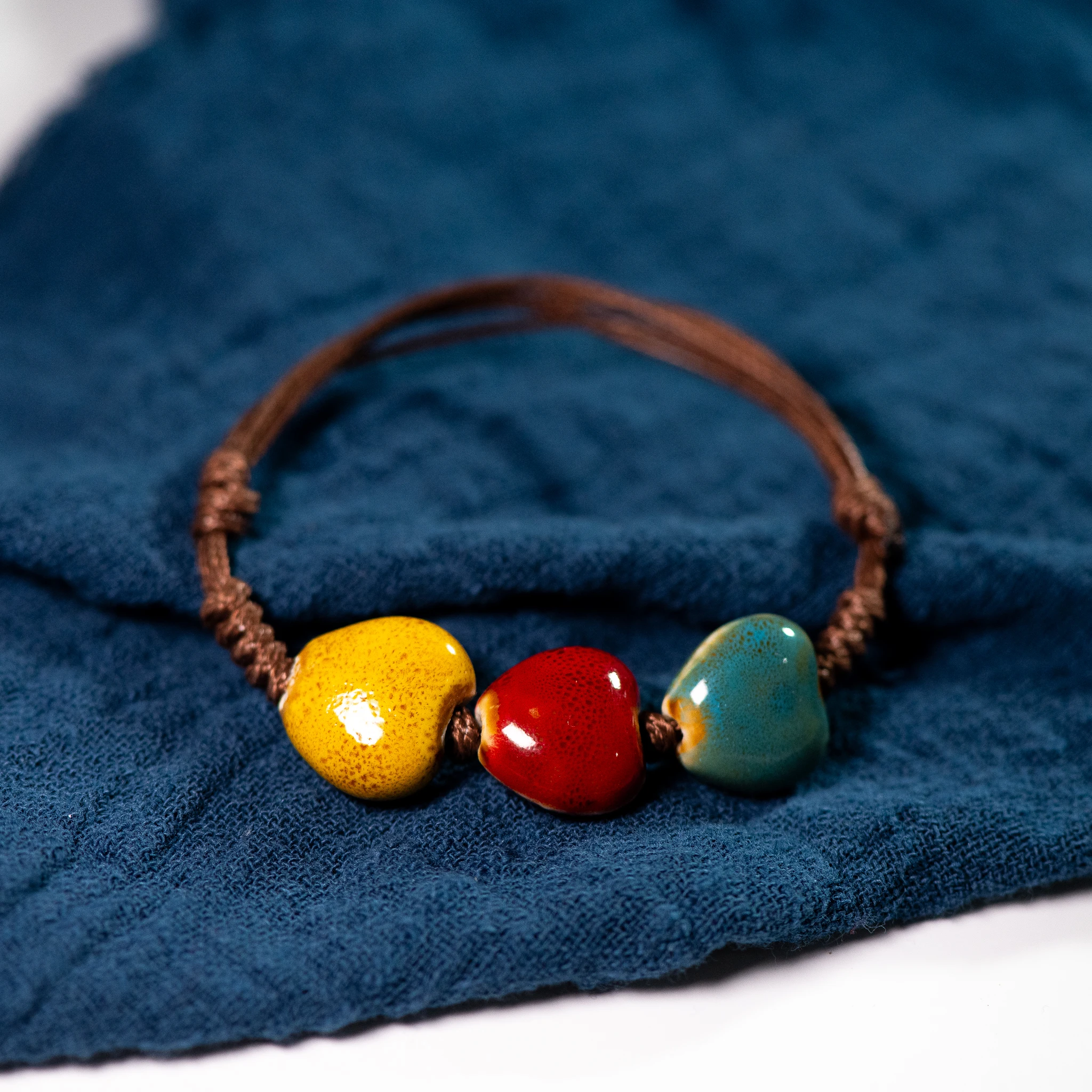 Ceramic Bracelet Love stone women's hand-woven couple jewelry