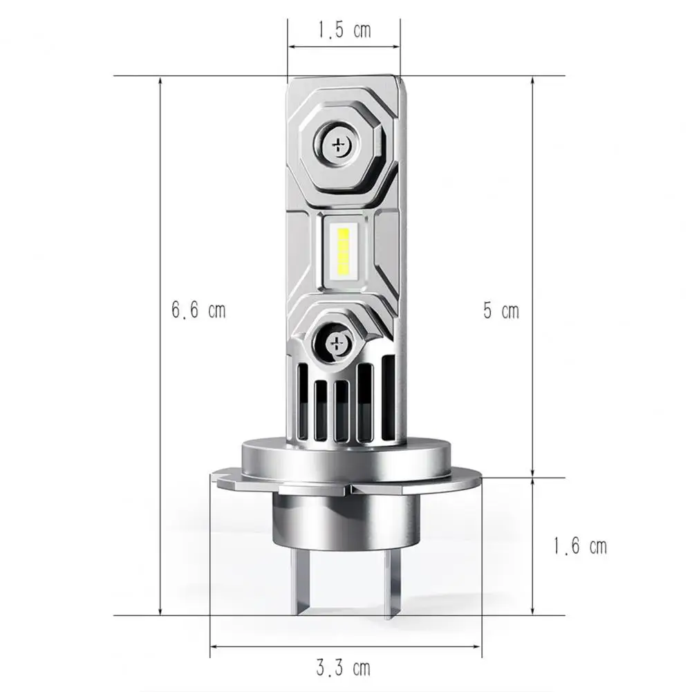 고휘도 LED 헤드라이트 전구, 10000 루멘 필수, 범용 H7 오토바이 자동 헤드램프 전구 교체 액세서리, 2 개