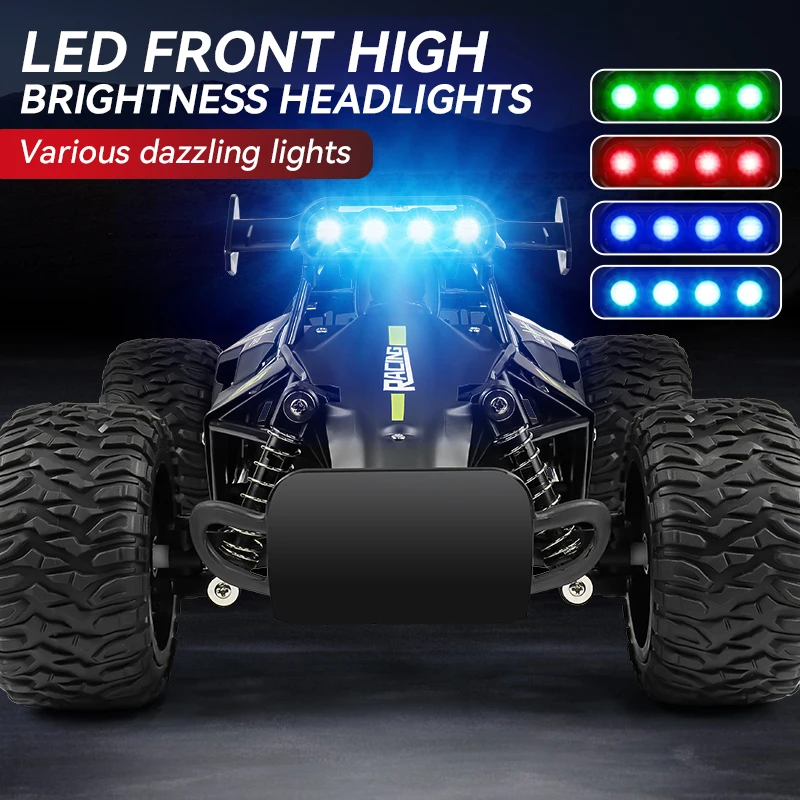 DK057 2WD   ڵ 25KM/H   RC Ʈ 2.4G Rc ڵ (LED Ʈ ) Monster Truck  ڵ 峭 ο